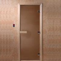 Дверь для сауны DoorWood "Теплая ночь" 190х70 (бронза матовое, коробка хвоя) в #REGION_NAME_DECLINE_PP#