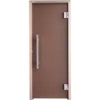 Дверь стеклянная Grandis GS 780х1890 коробка алюминий Anodize Brasch, Бронза матовая (Bronze Matelux в #REGION_NAME_DECLINE_PP#